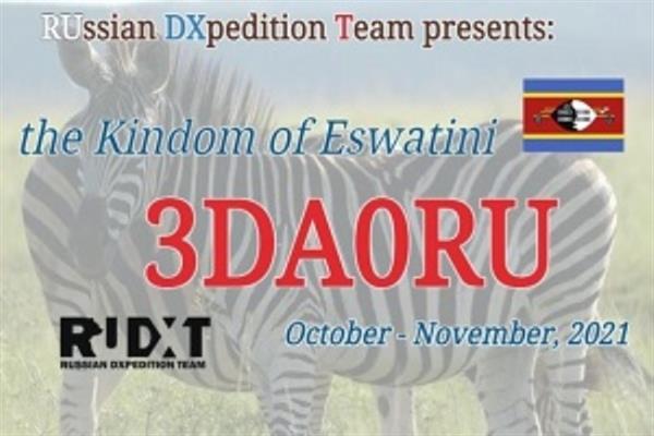 3DA0RU to Kindom of Eswatini (Swaziland) by RUDXT